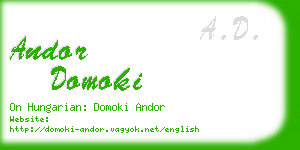 andor domoki business card